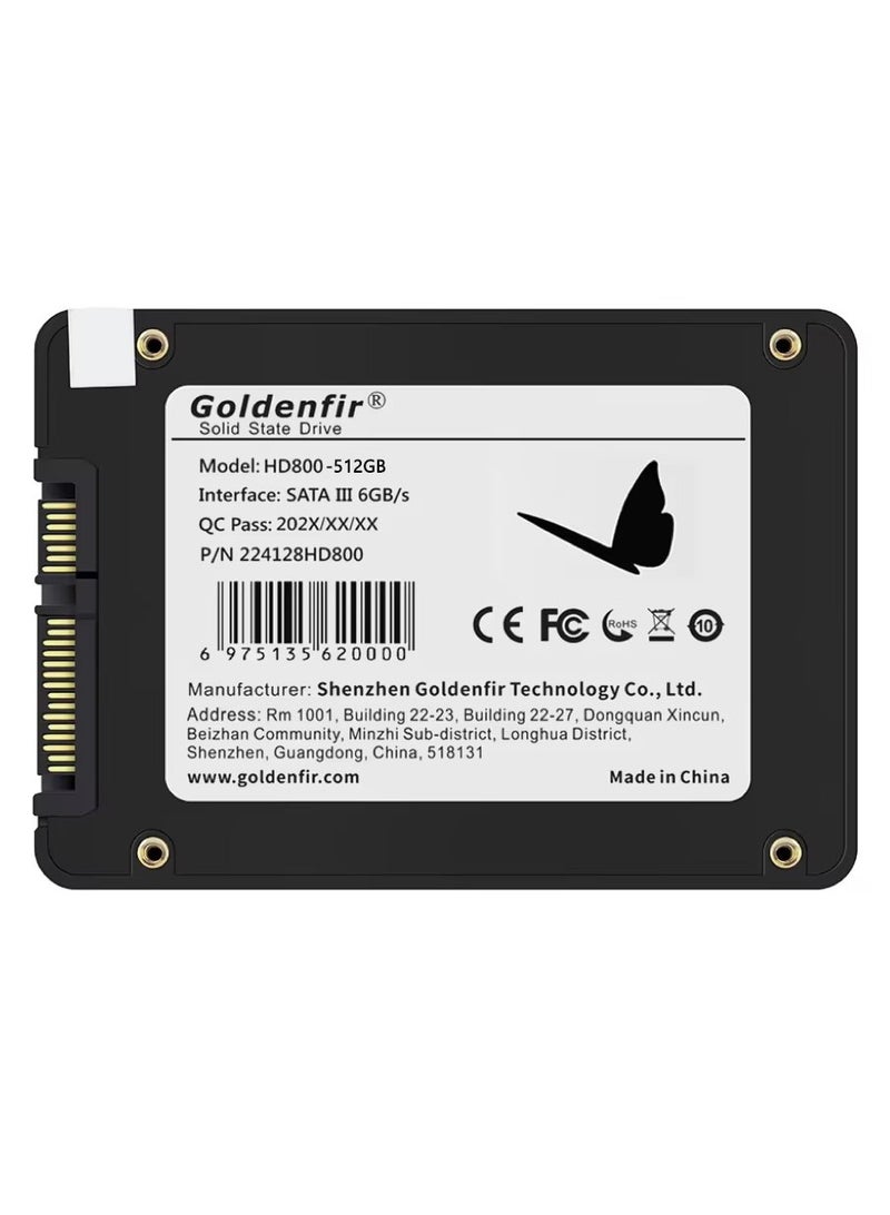 Goldenfir SSD 512GB SATAIII Solid State Hard Disk 2.5" for PC Laptop - Image 2